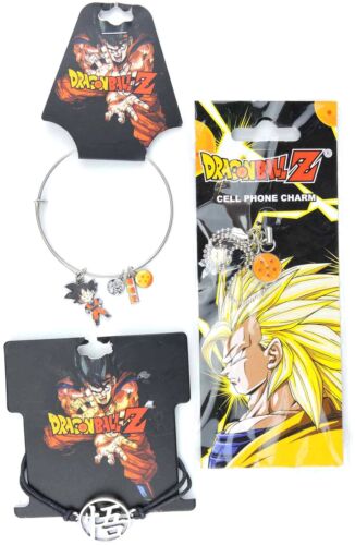 Dragon Ball Z lot cell phone charm 2 bracelets Anime Funmation New in package - Picture 1 of 10