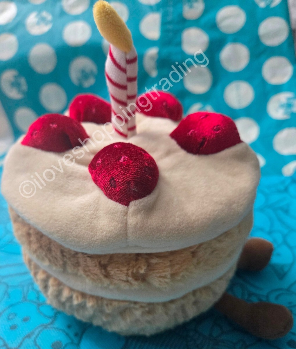 AUTHENTIC RARE JELLYCAT AMUSEABLES STRAWBERRY BIRTHDAY CAKE