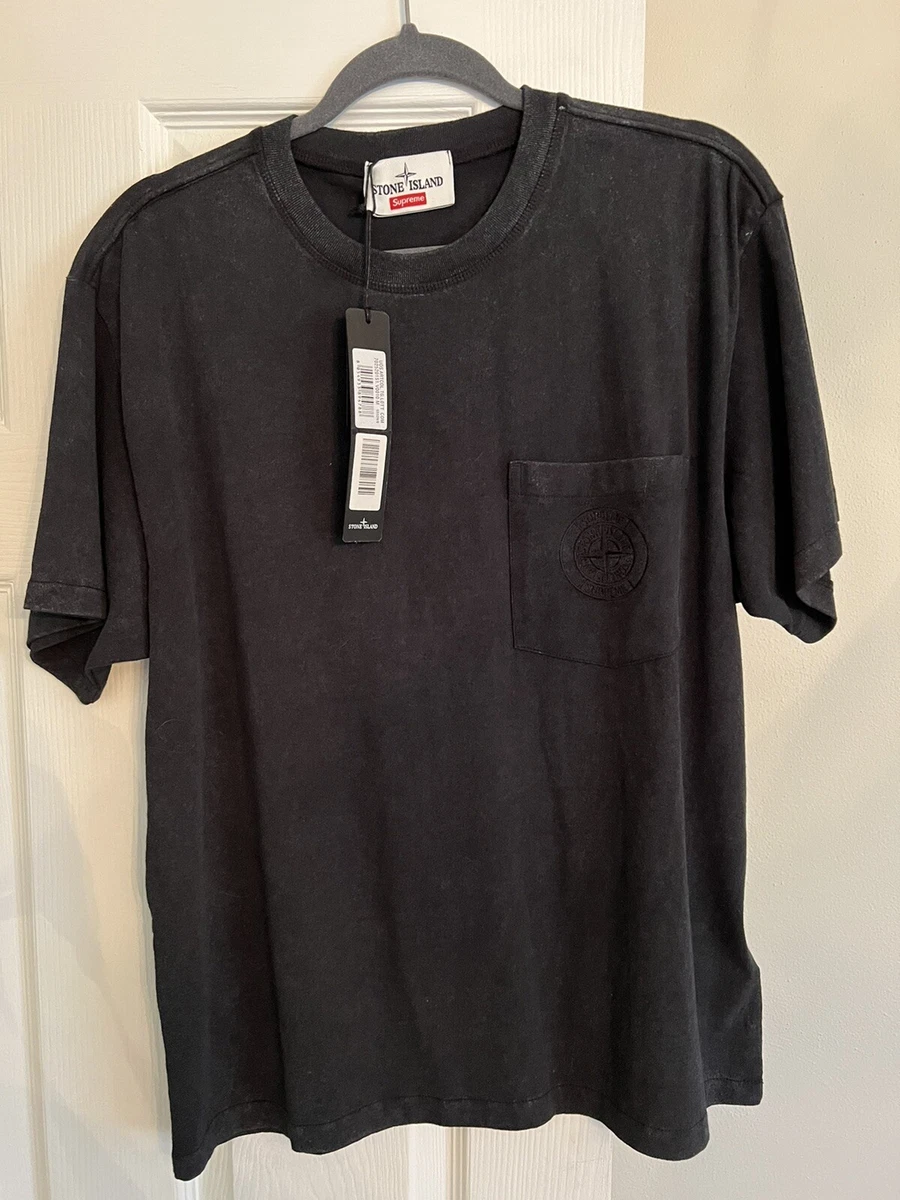 Supreme Stone Island Pocket Tee 黒 S