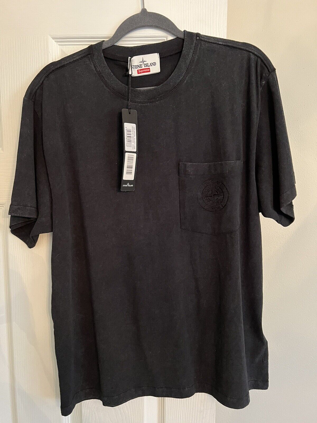 M Supreme Stone Island  Pocket Tee black