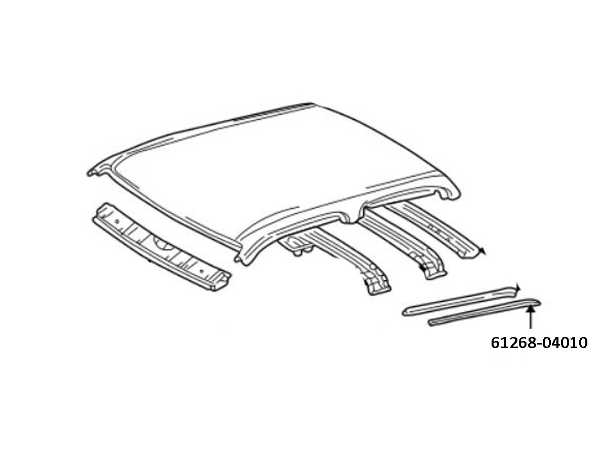 012004 Toyota Roof Drip Molding Seal Rear Left Drivers Side 6126804010 eBay