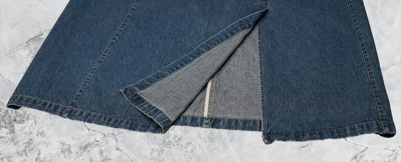 Falda vaquera larga con abertura para mujer Christopher Banks nueva sin etiquetas 14 W Foto 4 de 4