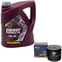 MotoröL Set 5W30 5 Liter + ÖLfilter SM 158 FüR Infiniti Mercedes Nissan Renault