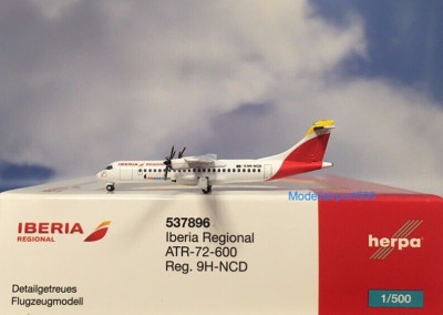 Herpa Wings  1:500  ATR-72-600  Iberia Regional 9H-NCD  537896  Modellairport500