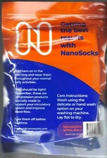 NANOSOCKS 3D NANO-WEAVE TECHNOLOGY COMPRESSION SOCKS  WHITE  SIZE 2  NEW