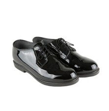 Bates Dress Oxfords Black Gloss Military Uniform Dress Shoes Women's Size 9.5