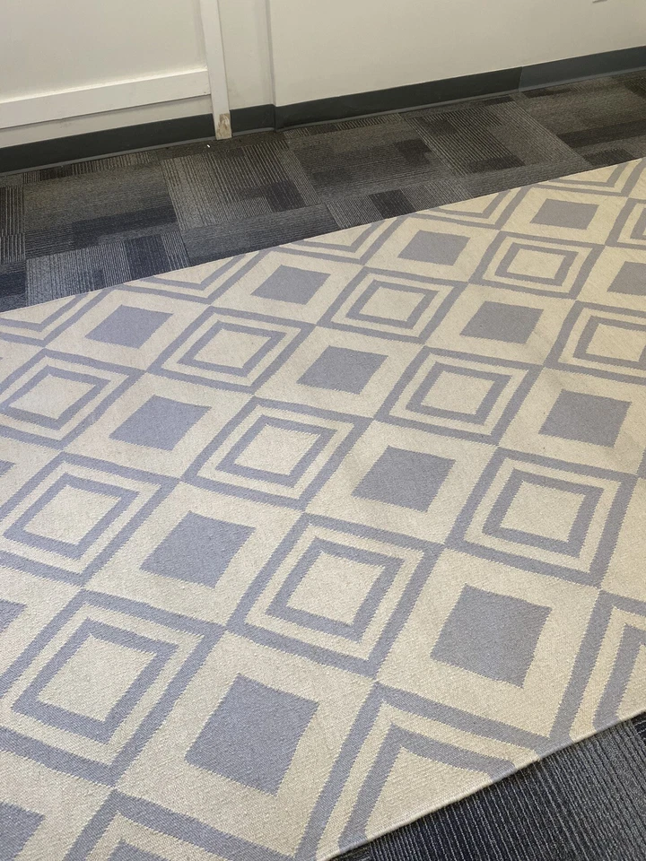 Spectacular Beni Ourain Flat Weave Area Rug  5' X 8' Klim Rug Reversible New - Image 2 of 4