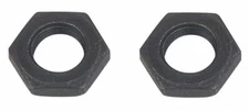 GENUINE FRONT/REAR STEEL HUB AXLE LOCK NUT 14 MM SIZE IN BLACK SOLD BY PAIR.