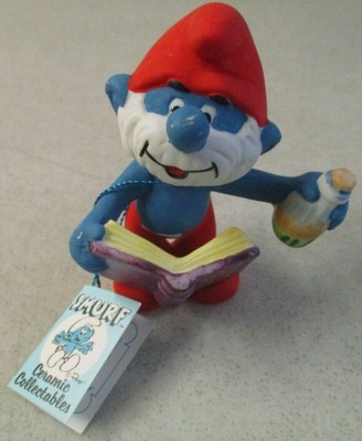 VINTAGE 1982 THE SMURFS CERAMIC COLLECTION PAPA SMURF FIGURE BY WALLACE BERRIE | eBay
