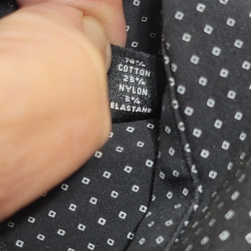 Lauren Ralph Lauren Black Label Slim Fit Performance Stretch Shirt Men's L Black - Picture 5 of 11