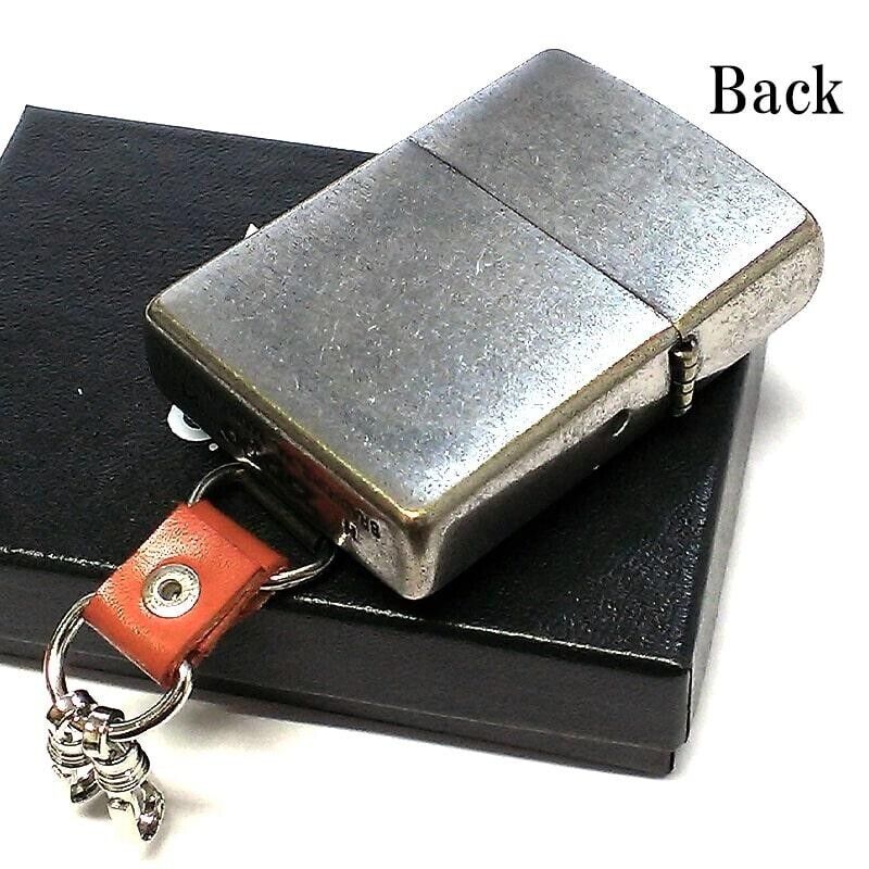 ZIPPO Lighter Keychain Keyring Brass Barrel Metal Silver ZIPPO Lighter Keychain Keyring Brass Barrel Metal Silver