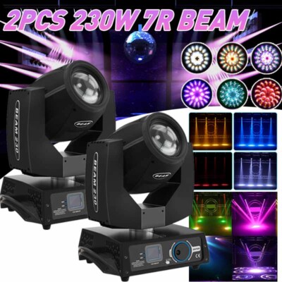230W 7R Beam Moving Head Light 24 Prism Gobo RGBW dj Disco Stage Light with Case