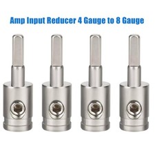 4PCS 4 Gauge to 8 Gauge Amp Input Reducer Wire Reducer Power/Ground Input Reduce