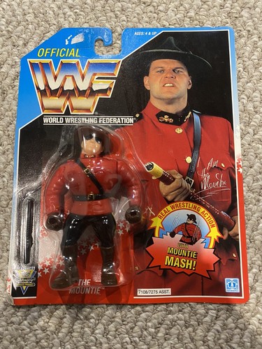 WWE WWF Hasbro Series 5 The Mountie MOC Blue Card...