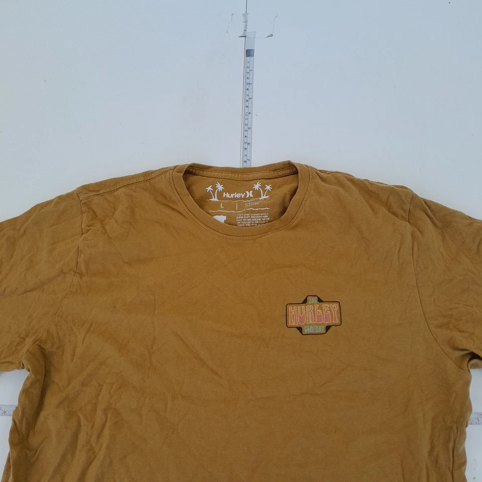 HURLEY T-Shirt Grande Marrón Para Hombre Gráfico Estampado Trasero Sirena - Imagen 3 de 4