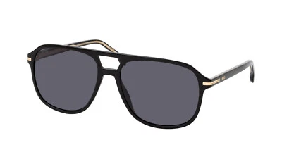 HUGO BOSS 1751/S 807  Herren Pilot Sonnenbrille  Schwarz / Grau  57 -16 - 145 - Bild 1 von 4
