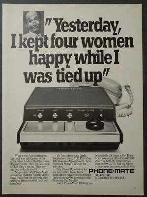 1980 PHONE-MATE Answering Machine Magazine Ad