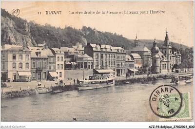 AJZP3-0220-BELGIEN - DINANT - das rechte Ufer der Maas und Boote für h