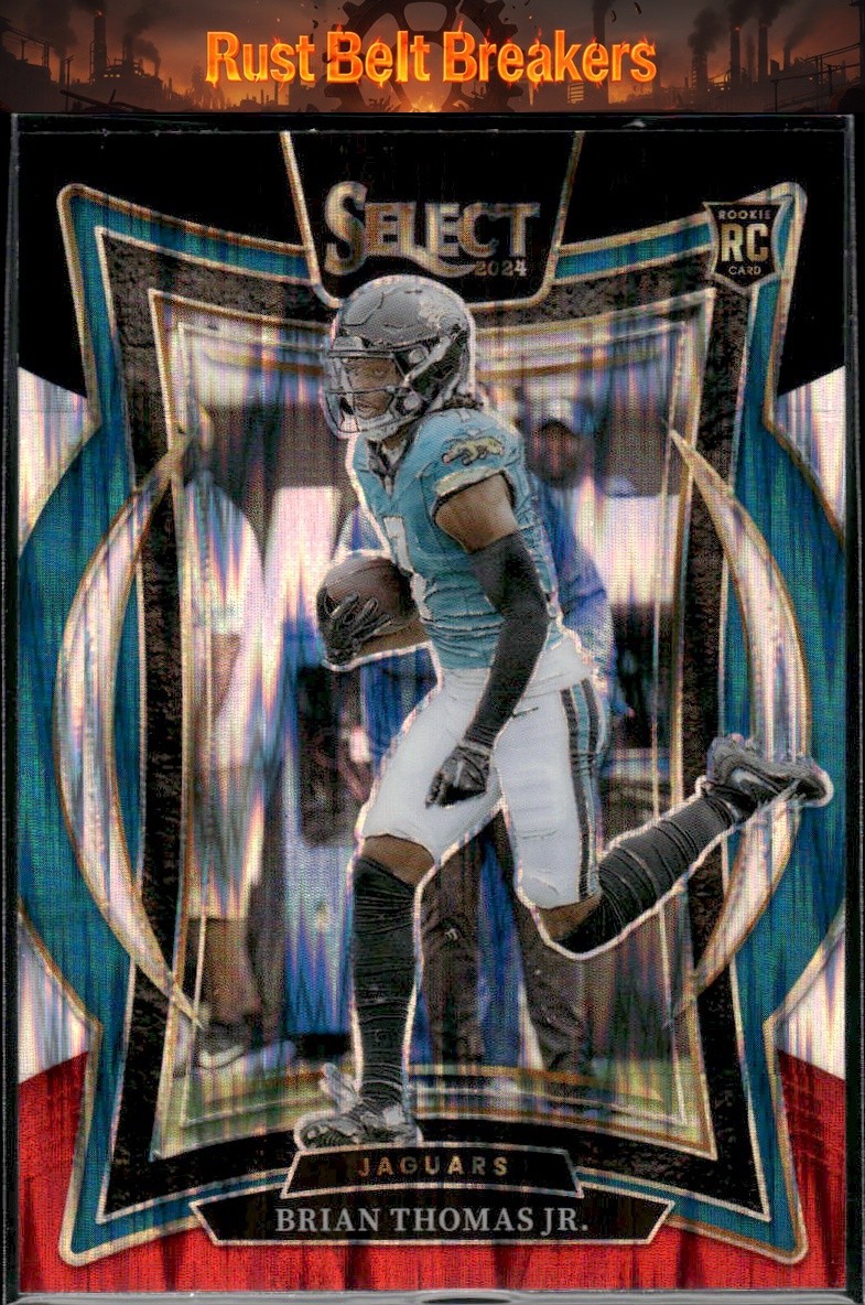 2024 Panini Select Brian Thomas Jr. #91 Black & Red Prizm Shock Jaguars