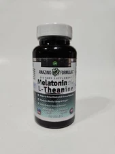 Amazing Formulas 10MG Melatonin Plus L-Theanine, 120 Tablets Sealed Exp 03/2027