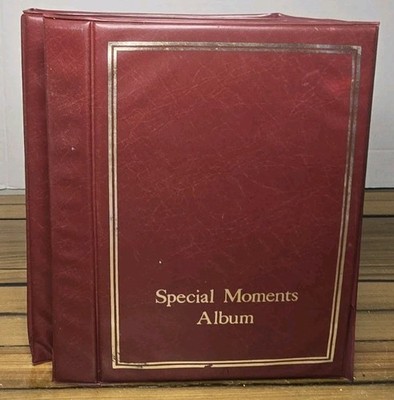 Vintage 1997 Accordion Photo Album Red Folding Multi Panel Ephemera Hand Written