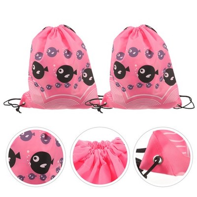 2 Pcs Fitnessstudio Tasche Aufbewahrungsbeutel Mit Kordelzug Reiserucksack