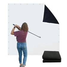 Golf Impact Screen 8'x8' Simulator Projection Screen Blackout Double Layers