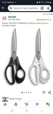 TRU RED 2 8" Stainless Steel Scissors, Straight Handle