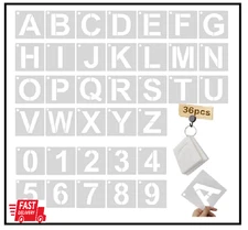 3 Inch Letter Stencils Kit Reusable Plastic Letters and Numbers Stencil Set NEW