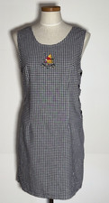 Vintage Disney Pooh Jumper Dress Womens Large Blue Gingham Winnie The Pooh 90s