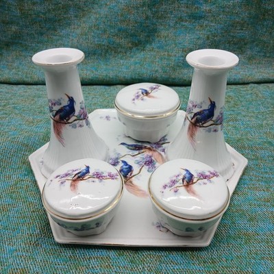 Gebrüder Benedikt Paradiesvögel Schminktisch Komplettset Art Deco Tschechien