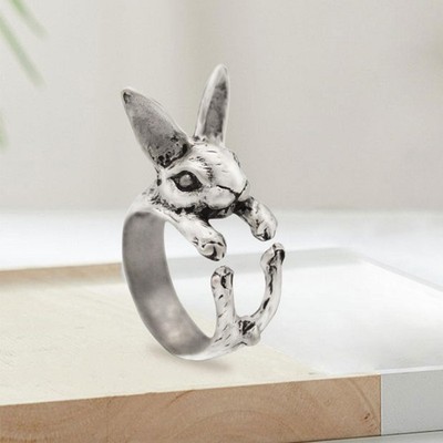 Retro Öffnung Fingerringe Ornament verstellbar Legierung Ringe für Frauen Mädchen
