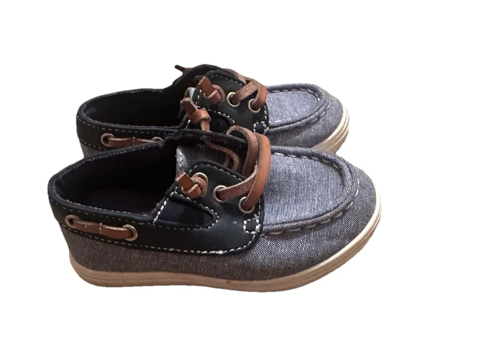 Ботинки лодочные The Children's Place Chambray для мальчиков размер 6 темно-синие для пляжа - Изображение 3 из 4
