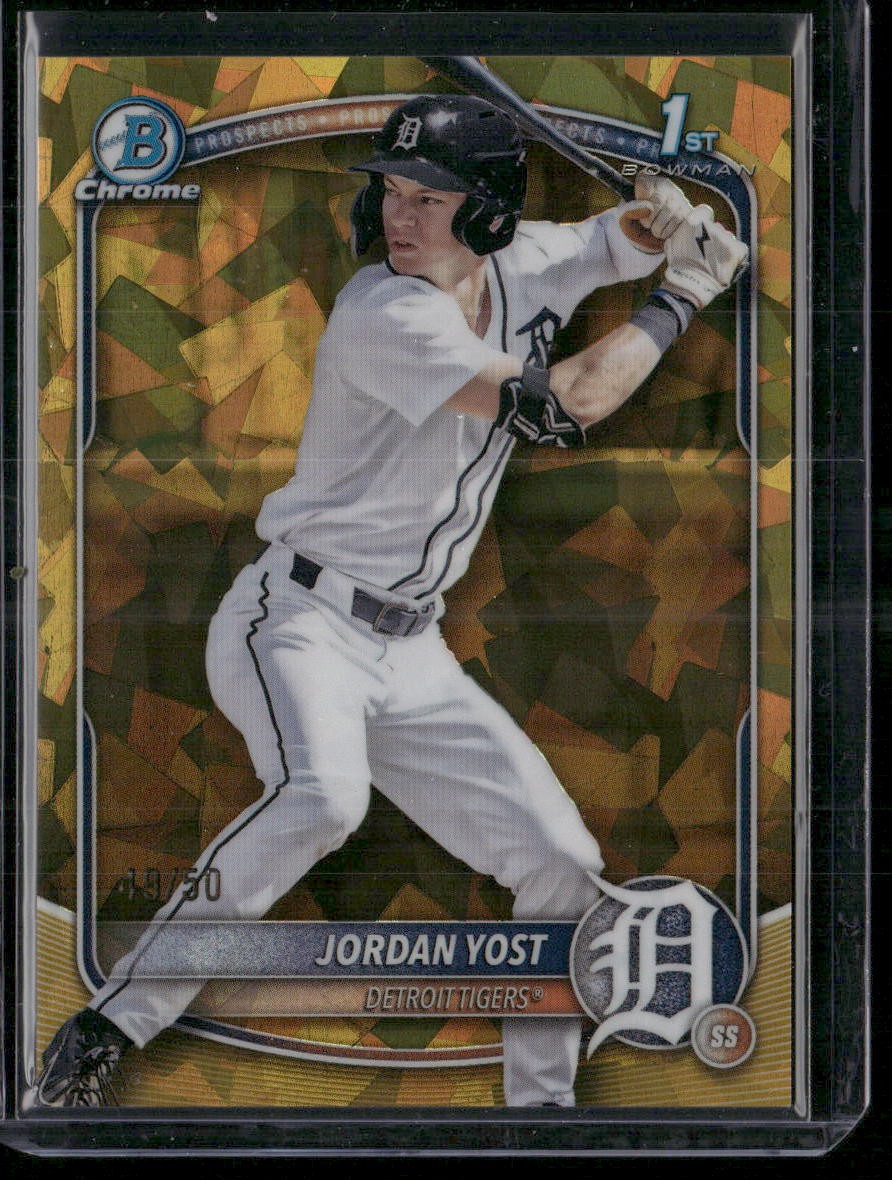 2025 Bowman Draft #BDC-162 Jordan Yost Sapphire Gold /50