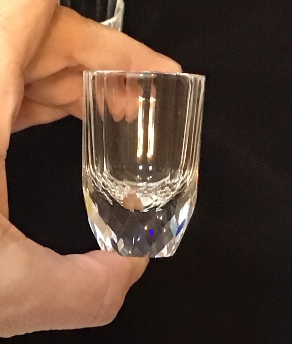 Swarovski Crystal Schnapps Shot Glass Set Of 3 Clear Cut Retired