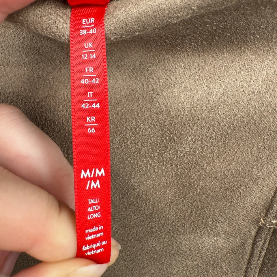 Leggings femininas de camurça sintética SPANX M/M alta marrom - Imagem 3 de 4