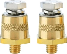 M8 Thread Male Brass Battery Terminal Charging Posts, M8 Battery Post Adapter (+