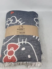 Sand Cloud Hello Kitty Bows Party Blanket 90"x90" Blue