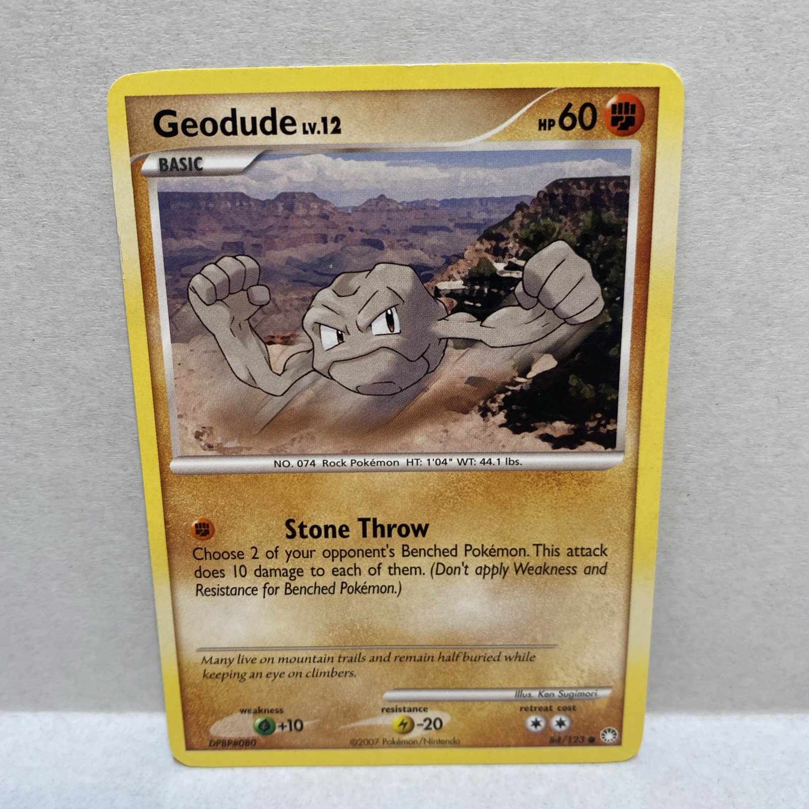 2007 Pokemon TCG - Mysterious Treasures Regular Geodude 84/123