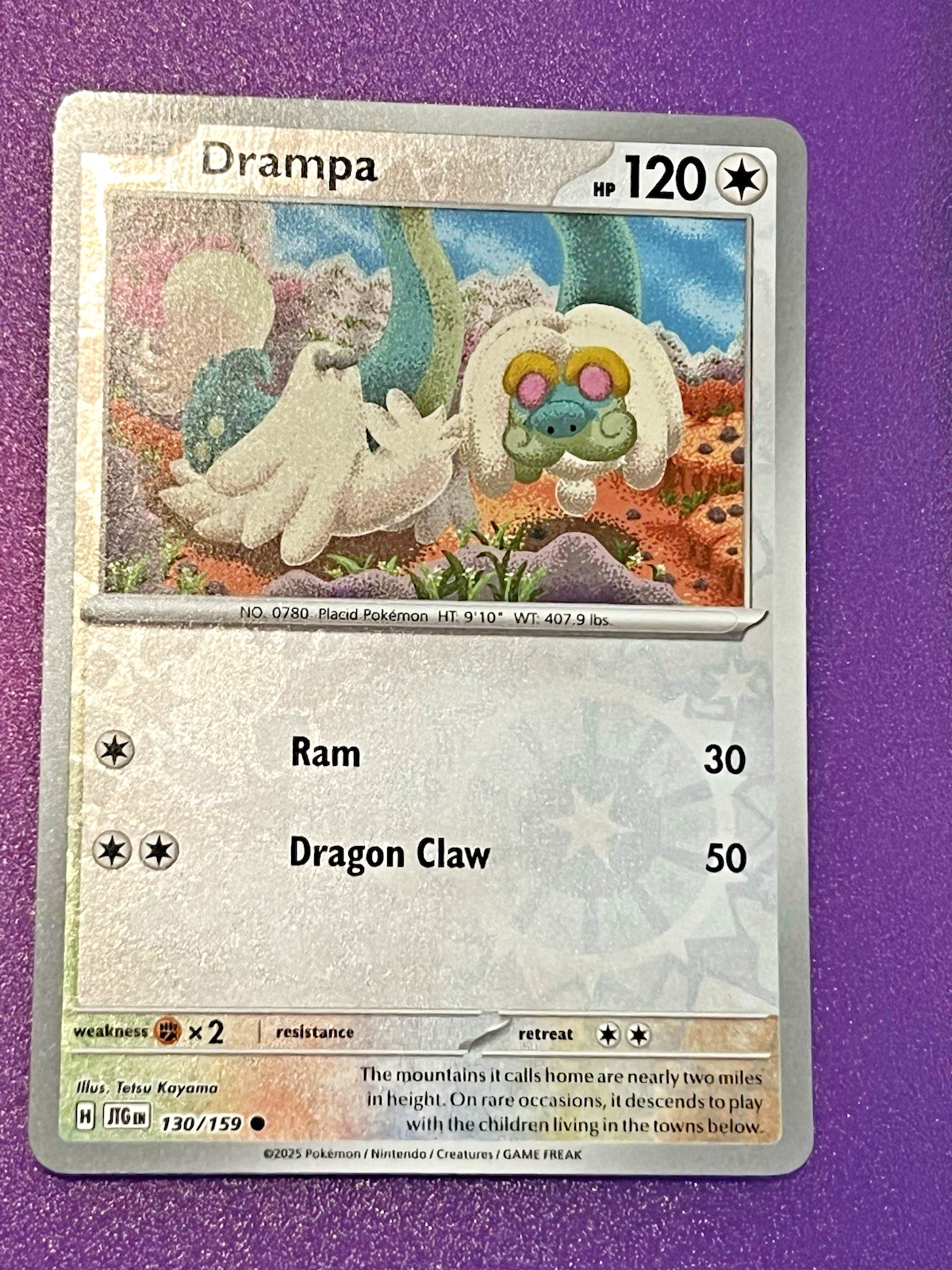 Pokemon Drampa Journey Together 130/159 Reverse Holo