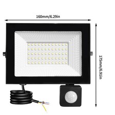 LED Floodlight With PIR Motion Sensor Outdoor Garden Security Lights Waterproof