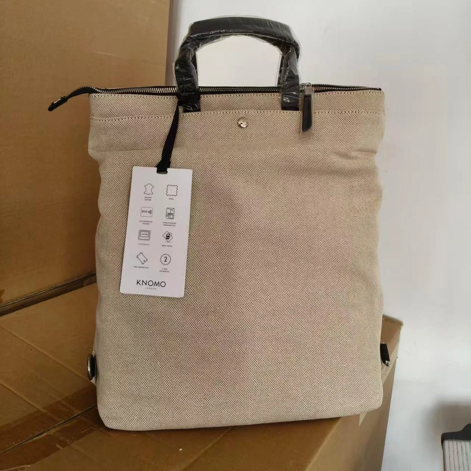 Maletín y mochila Knomo Harewoord para mujer para 16 portátiles, lona con cuero Foto 3 de 4