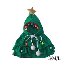 Pet Christmas Costume Set Christmas Tree Fancy Dress cape for Cat Party Supplies