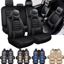 Car Seat Cover 5 Seat Full Set Leather Waterproof Front Rear Cushion For Volvo