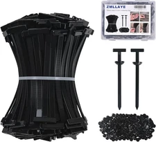 150 Pcs Nylon Universal Cable Tie Buckle - Grip Auto Zip Large, Black