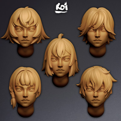 Freyas Chosen - Miniature Heads | 32mm Bits Warhammer 40k anime wolf girl Sister
