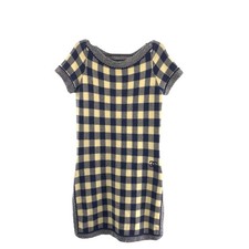 CHANEL COCO Mark check P40300 Dresses Knit dresses Navy off-white cashmere CC
