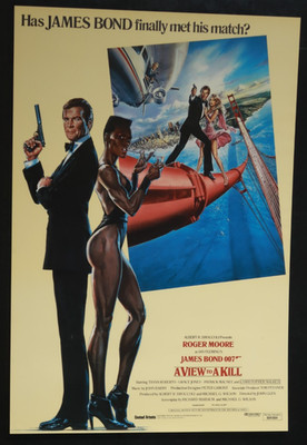 A View to Kill James Bond Roger Moore Poster 1985 One Sheet 27 x 40 Rolled