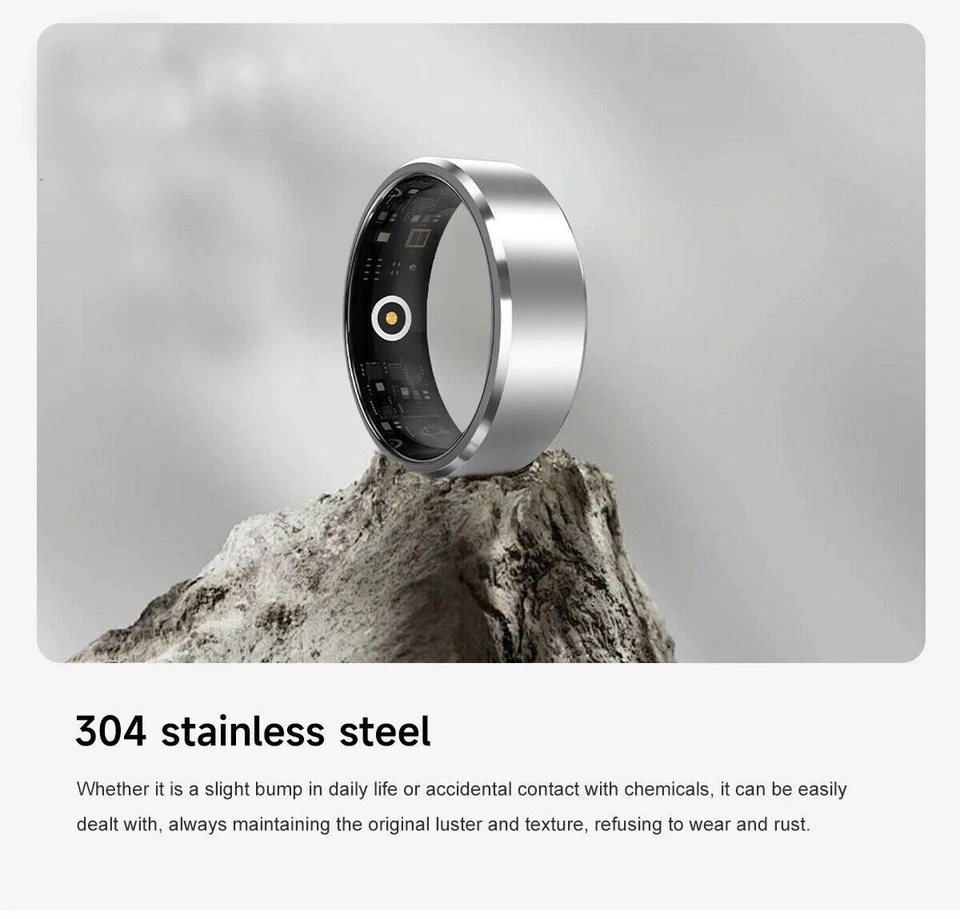 Smart Ring Health Tracker, IP65 Monitor Impermeable para Frecuencia Cardíaca y Fitness Foto 3 de 4