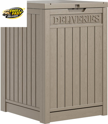 51 Gallon Resin Package Delivery Box for Outside, Storage Box with Lockable Secu